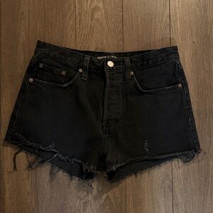 Denim Forum black Yoko shorts size 26